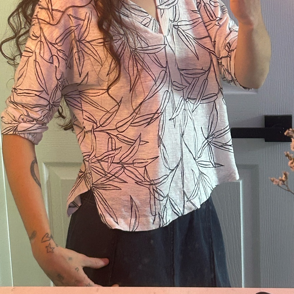 Linen blend Cynthia Rowley top